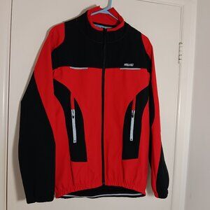 Arsuxeo  red black cycling jacket XL thermal reflective bike windbreaker